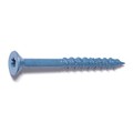 Torquemaster Masonry Screw, 5/16" Dia., Flat, 3-1/4" L, Steel Blue Ruspert, 50 PK 51234